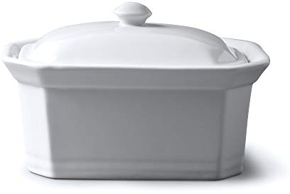 WM Bartleet & Sons 1750 T184 Butter/Terrine Dish With Lid, White