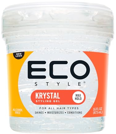 Ecoco Inc. - Tutti i tipi di Hair Styling Gel Eco Styler Krystal - fissaggio del gel per tutti i tipi di capelli - Volume: 473 ml.