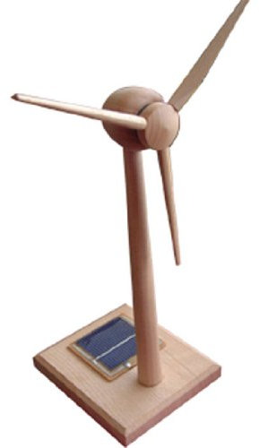 Eolienne en bois à énergie solaire, finition excellente