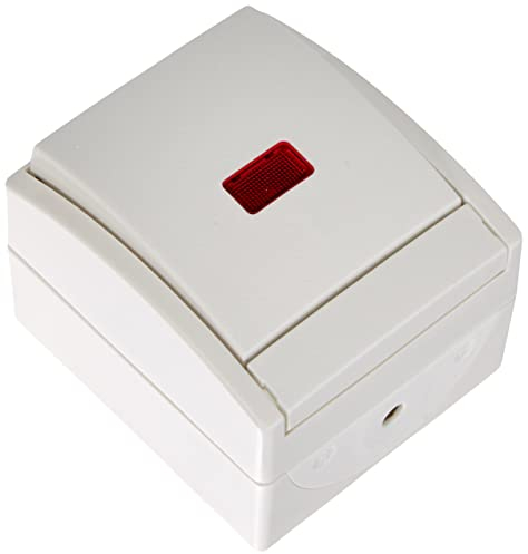 Busch-Jaeger 2601/6 SKW-54 Wippkontrollschalter Aus- und Wechselschaltung (Thermoplast) Alpinweiß ocean® (IP 44) 2CKA001085A1622