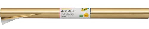 folia R 16 - Alufolie auf Rolle, doppelseitig kaschiert, ca. 50 cm x 10 m, gold / silber - ideal zum Basteln und Verpacken