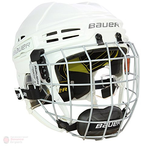 BAUER RE-AKT 100 Helm Combo Bambini, Farbe:weiss