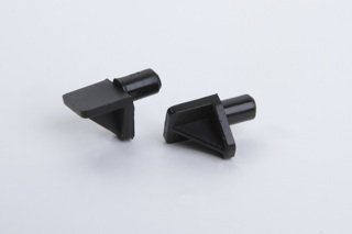 16 Stück Bodenträger Regalbodenträger Winkelbodenträger, Kunststoff, schwarz Durchmesser 5mm