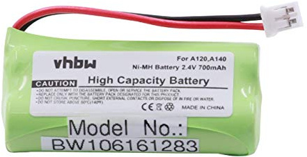 Akku passend für universal Siemens Gigaset A120, NiMH, 2,4V, 550mAh, 1,3Wh