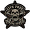 Hot Leathers Live Free Skull Biker Patch (10,2 cm breit x 10,2 cm hoch)