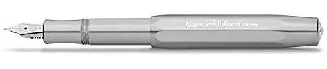 Kaweco AL SPORT Fountain Pen Raw I Premium Fountain Pen for Ink Cartridges 13 cm I Nib: F (Fine)