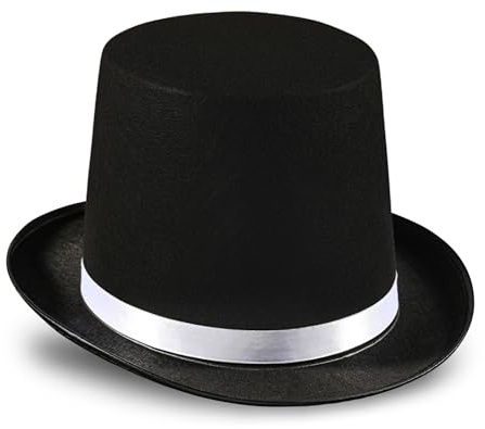 Dress Up America Top Hats pour enfants et adultes - Chapeau de fête de magicien noir - Chapeau de smoking formel - Unisexe