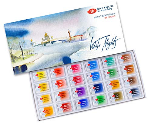 White Nights 80100 - Aquarellfarbe, 24er Pappschachtel