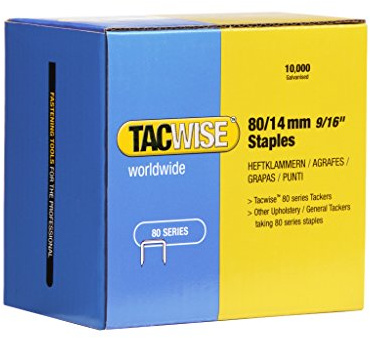 Tacwise 0385 Grapas para Tapicería Galvanizadas 80/14 mm, Caja de 10.000