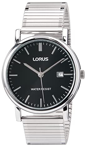 Lorus Klassik Herren-Uhr mit Palladiumauflage und Metallband RG857CX9