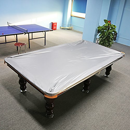 Zerone Funda para mesa de billar de 8 pies, de piel sintética, resistente, impermeable y resistente al polvo, cubierta protectora de mesa de billar