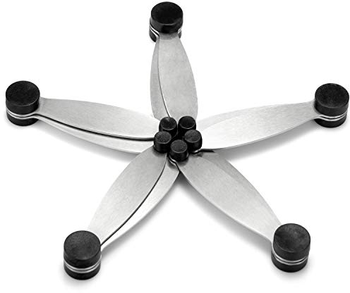 COM-FOUR® Topfuntersetzer - Pfannenuntersetzer aus Edelstahl - Untersetzer größenverstellbar für Töpfe, Pfannen, Auflaufformen und Bräter (1 Stück)