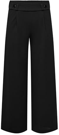 JdY Damen Jdygeggo New Long Pant Jrs Noos Hose, Black/Detail:black Buttons, L / 30L EU