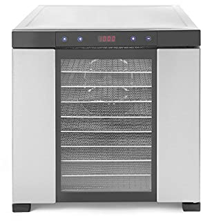 Sous Vide Tools SVT-229026 Deshidratador Hendi de 10 Pisos, Fabricado en Acero Inoxidable, Pantalla con Control de Temporizador y Termostato, Deshidratador Industrial, Acero Inoxidable