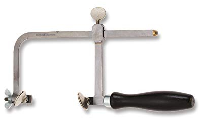 SELVA Sägebogen mit Spannschraube, Bügelweite verstellbar bis 150 mm, Handgriff aus Holz