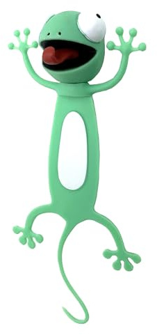Lovely Bookmarks, KOSTOO Funny 3D Cartoon Bookmark Animals Reading Bookmarks for Students Office Stationery Creative Gift Ideal for Boys Girls (Gecko)