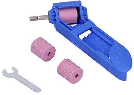 Kleines Bohrerschleifwerkzeug, praktischer Bohrerschärfer mit hoher Schleifeffizienz und Schraubenschlüssel für Bohrer