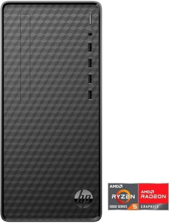 HP M01-F3000sl Desktop, AMD Ryzen 5 5600G, 16GB Ram DDR4 Single Channel, 512GB SSD NVMe PCIe, Scheda Grafica AMD Radeon Integrata, PSU Gold ad Alta Efficienza da 180W, Windows 11 Home, Nero