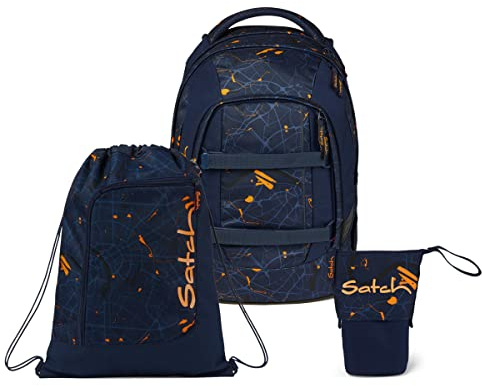 satch Pack Pencil Slider Light Edition Schulrucksack Set 3tlg. mit Sportbeutel (Urban Journey), Einheitsgröße