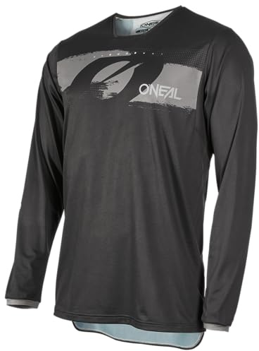 O'NEAL | Mountainbike-Trikot | MTB Mountainbike DH Downhill FR Freeride | Atmungsaktives Material, maximale Bewegungsfreiheit | Element FR Jersey Hybrid V.24 | Erwachsene | Schwarz | Größe L