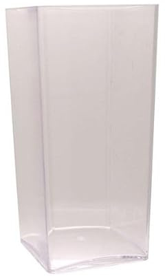 Acrylic Cube Vases - 10cm, 15cm, and 18cm - Vases for Flowers, Candles, and Succulents - Modern and Stylish. (2 Vases, 12cm x 24cm Cube)