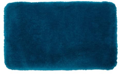 Gözze - Deluxe Badteppich mit extra hohem Flor, 100% Polyester (Mikrofaser), Mit Antirutschbeschichtung, 50 x 70 cm - Petrol