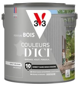 V33 Peinture Bois Couleurs d'ICI - Gris soyeux - 2L