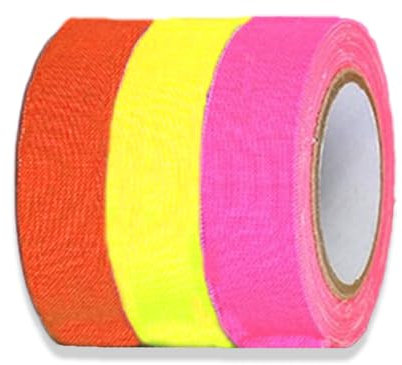 3 Klebeband Leuchtend Gaffers Tape Leuchtklebeband für Partydeko Halloween Handwerk (5m x 1,5cm)