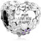 MSPOVOF Mutter Gänseblümchen Herz Charms 925 Sterling Silber 5A Zirkonia Anhänger für Armband Halsketten Schmuck Geschenk für Damen Frauen