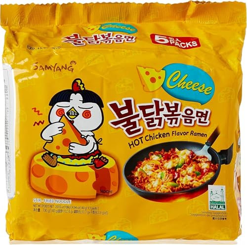 JD Samyang Cheese Variety Hot Chicken Ramen Noodles, 140 g