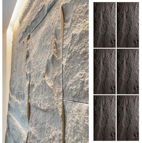 Pannelli da parete 3D, carta da parati in pietra sintetica, per interni ed esterni, pannelli di rivestimento murale in pietra artificiale, materiale PU, design decorativo