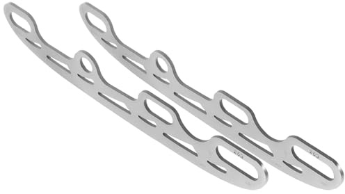 GOOHOCHY Lames de Rechange en Acier Inoxydable pour Patins à roulettes, Taille Petite 253 Mm, Set 1 Paire, Accessoire pour Patinage sur Glace et Roller Hockey, Fourniture Résistante