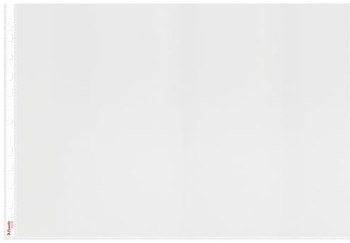 Esselte 55230 - Funda para documentos (polipropileno, multiperforado, apertura superior, 75 micras, A3), bolsa de 50, apaisado
