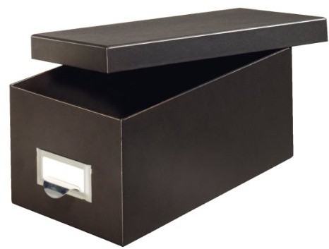Globe-Weis/Pendaflex Fiberboard Index Card Storage Box, 4 x 6 Inches, Solid Black (4X6BLA)