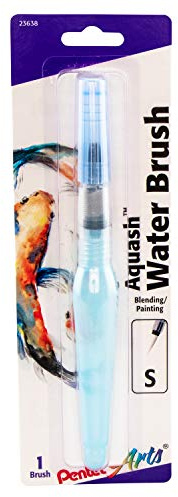 Pentel Arts Aquash Water Brush, Small Brush, Fine Point Tip, 1 Pack (FRHFBP)