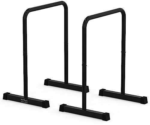 Bad Company Push Up Bar I Freistehende Dip-Station für das Ganzkörpertraining I Parallettes aus Stahl I Dips-Barren | BCA-143