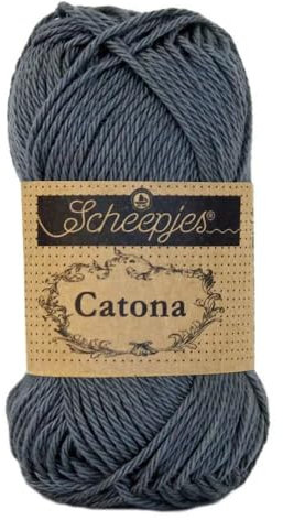 Scheepjes - Scheepjes Catona 393 Charcoal Yarn - 1x50g
