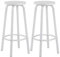 WOLTU Barhocker 2X Bistrohocker Tresenhocker Barstuhl aus MDF und Metall runde Sitzfläche Weiß
