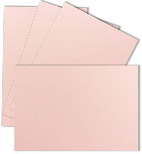 50 x enkelkort Din A7 10,5 x 7,3 cm 240 g/m² rosa – blanka minikort, perfekt för egna som presentetiketter, namnkort och visitkort