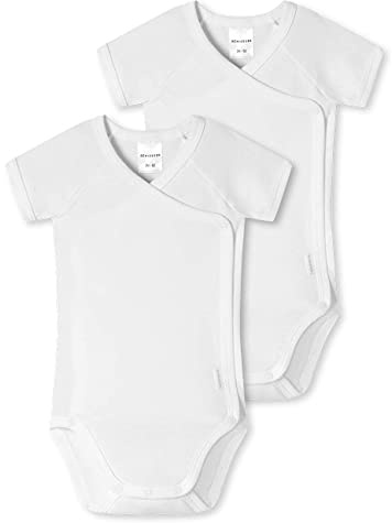 Schiesser unisex - bebis Baby 0/0 Arm Bodies 2 PACK Bebisar och småbarn – underkläder