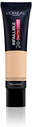 2 x New L'Oreal Infallible 24H Matte Cover Foundation 30ml - 115 Golden Beige