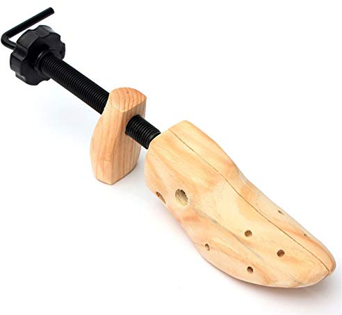 QSCTYG Barella di Scarpe Unisex 1pcs shoeler shoeler Scarpe di Legno Albero Shaper Rack, Legno Regolabile Appartamenti Pumps Stivali Stivali Alberi di espansione Taglia s/m/l allargascarpe 446
