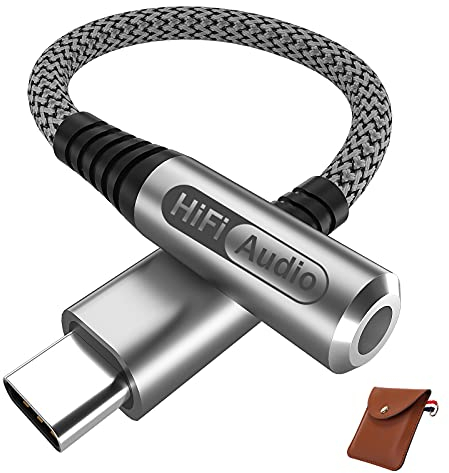 USB C Klinke Adapter USB Typ C Kopfhörer Adapter, USB C auf 3,5mm Klinke DAC Audio Adapter für iPhone 15 16 Pro Max Galaxy S25 S24 S23 Ultra S22 A56 A55 A35 A16 A26 Google Pixel 8a 8 9 Pro iPad 10