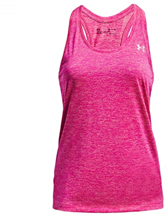 Under Armour Damen Tech Twist Tank Top Weste, Rebel Pink/Pink Elixir/Metallic Silver, XS