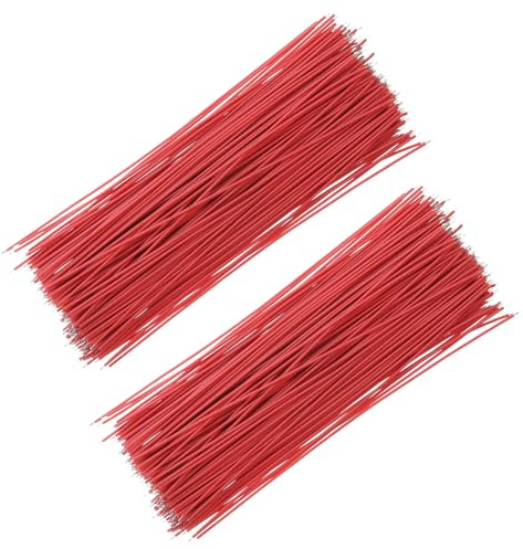 QUARKZMAN 200pz Filo di Collegamento Cavi Jumper 10cm(4 Lungo Rosso | Cavo di Pescaggio, Doppia Testa Placcatura Stagno, per Cavi Elettrici Chitarra Elettrica Cuffie
