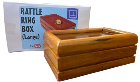 MilesMagic Scatola per anelli con sonaglio da mago, per sparire monete, anelli e altro ancora, con sonaglio in legno per il mentalismo spettacolare