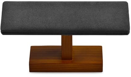 Wilsonzin Portaorologio in legno, contenitore per orologi Portaorologio, Espositore Bracciali Legno Supporto,supporto per gioielli Per Orologio,Bracciale,Collana (Grigio Scuro)