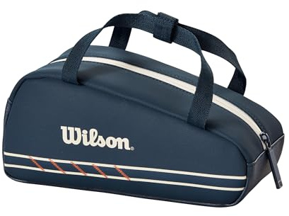 Wilson Borsa da Tennis Roland-Garros 2025 Mini Tour, Design Elegante, Facile Da Trasportare, Spaziosa e dall'Aspetto Elegante, Colore: Blu Navy Scuro Colore: blu navy scuro