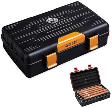 Humidor portatile for sigari con umidificatore e igrometro - Scatola da viaggio super leggera, regalo for appassionati