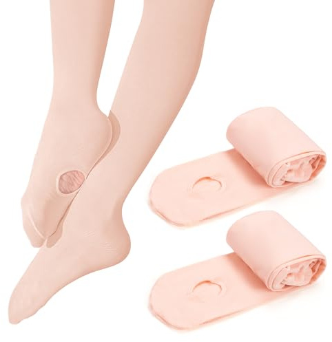 StreamSafe 2 Pairs Girls Ballet Tights, 60D Toddler Ballet Dance Tights
